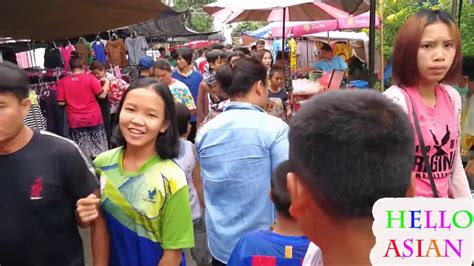 Thai and lao prepared food and groceries. thai laos market 🔴 asian street food - YouTube