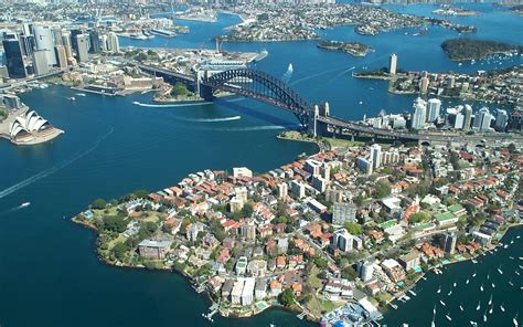 Sydney Harbour Bridge From The Air | Free Desktop Wallpapers for ...