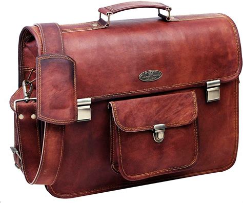 Laptop Bags For Men Full Grain Large Leather Messenger Bag For Men 18