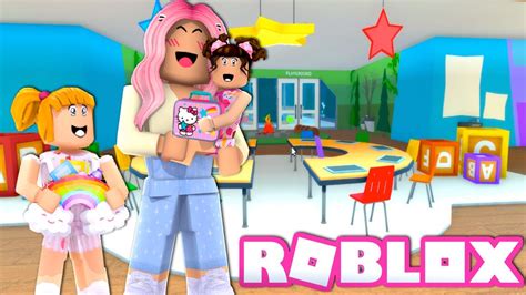 Familia Roblox Llevo A Mi Bebe Bloxy Al Daycare Titi Juegos Youtube