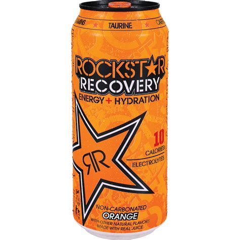 24 Cans Rockstar Recovery Energy Drink Orange 16 Fl Oz