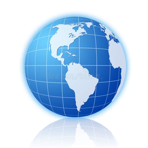 Blue World Globe 2 Stock Vector Illustration Of Blue 8362554