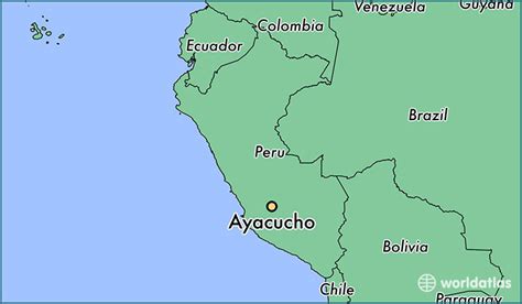 Where Is Ayacucho Peru Ayacucho Ayacucho Map