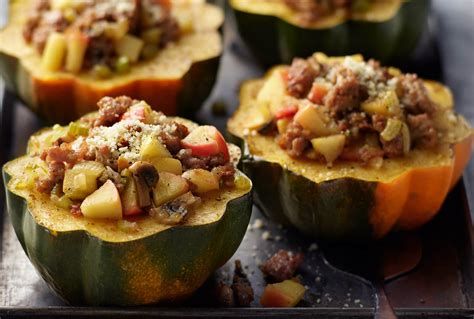 From Their Table To Yours Sausage And Apple Stuffed Acorn Squash Recipe