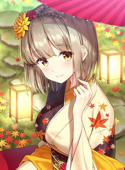 Autumn Kimono Girl Original Rawwnime