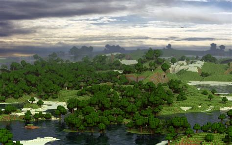 Video Games Landscapes Minecraft Digital Art Block Fan Art Wallpaper