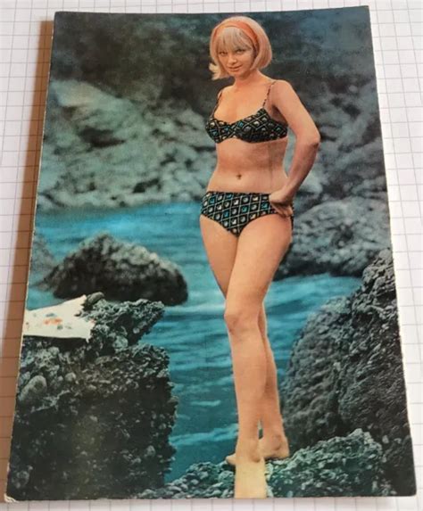 Old Postcard Erotic Pretty Woman In A Bikini Vintage Pin Up Model Pretty Woman