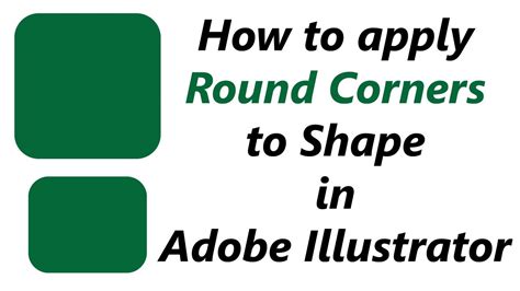 How To Apply Round Corners To Shape In Adobe Illustrator Youtube