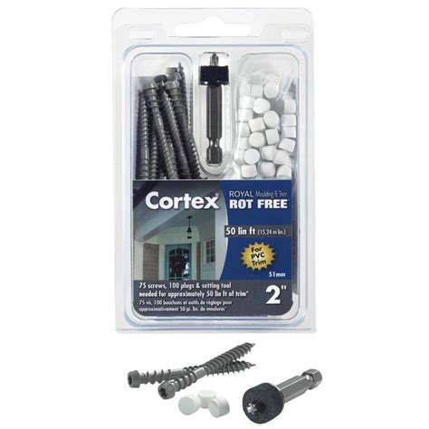 Fastenmaster Royal Rot Free Cortex 75 Count White Self Drilling