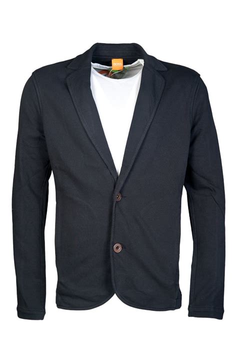 Hugo Boss Orange Cotton Blazer Jacket In Black Wayn 1