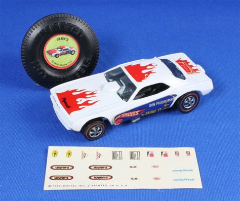 1969 Hot Wheels Don Prudhomme Snake Ii Wbadge And Decal Sheet