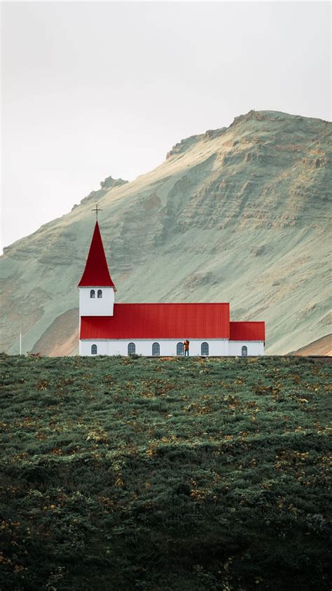 Beautiful Church In Vik Iceland Iphone 8 Wallpapers Free Download