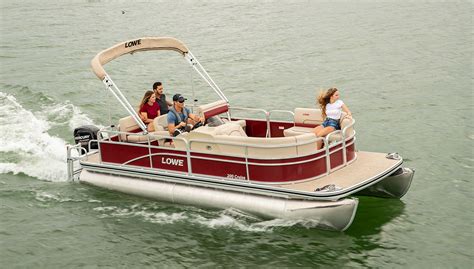 Outboard Pontoon Boat Ultra 200 Lowe Open Side Console Cruising
