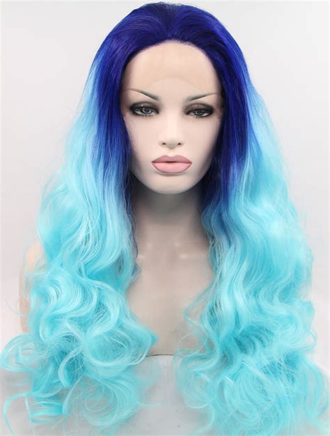 Lace Front Colorful Wigs Synthetic Lace Front 26 Curly Ombre2 Tone