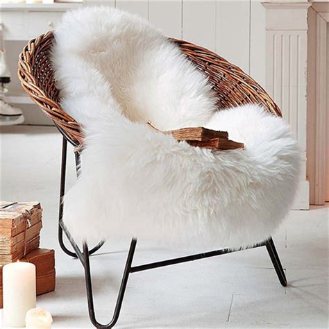 Soft Artificial Sheepskin Rug Chair Cover Bedroom Mat Artificial Wool