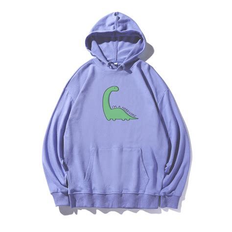 Fashion Dinosaur Hoodies Women Sweatshirts Oversized Unisex Simple