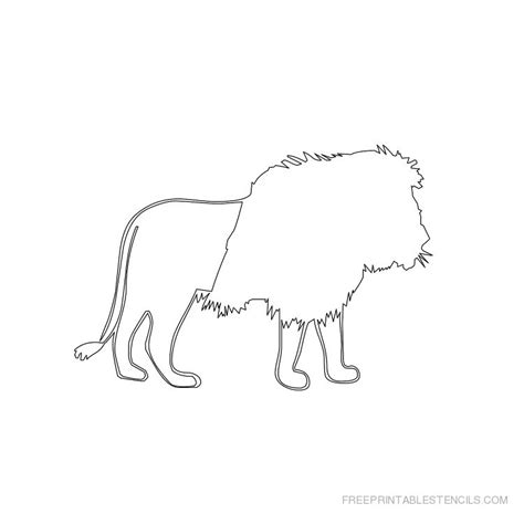 Free Printable Lion Stencil Outline