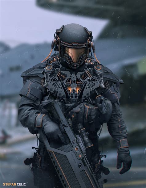 Soldier Stefan Celic 3d Fantasy Art Military Weapon Futuristic