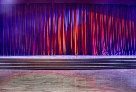 Laeacco 10x8ft Theatre Interior Grand Stage Backdrop Vinyl Red Curtain