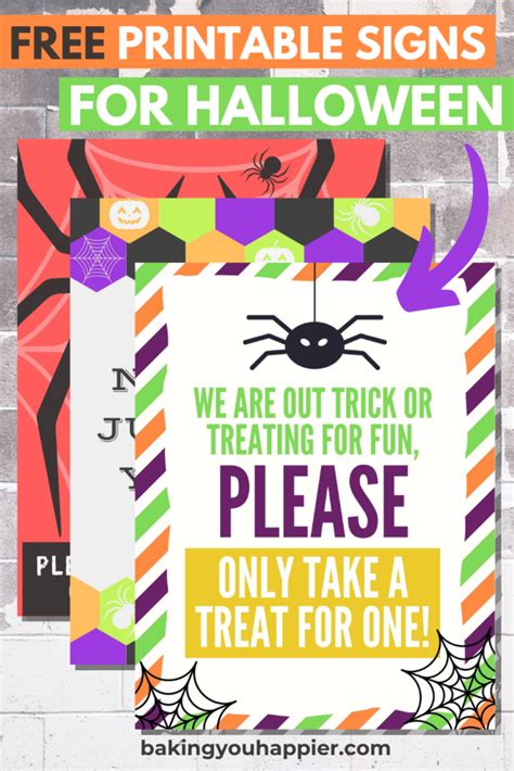 Please Take One Candy Halloween Signs Baking You Happier