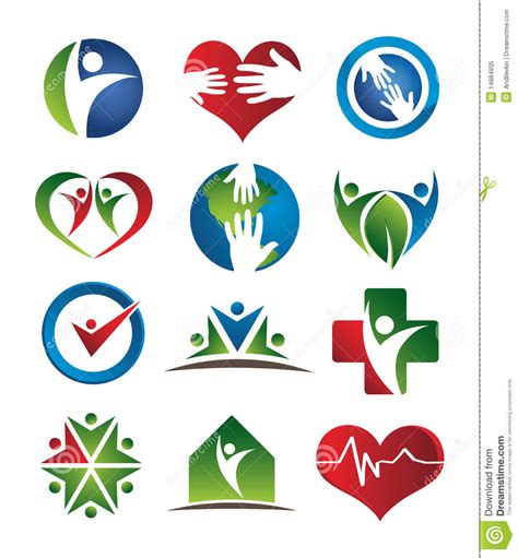 Health Care Logos Stock Vector Image Of Social Company