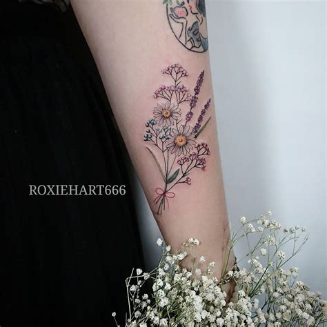 Bouquet Flower Tattoo By Roxiehart666 Skin Art Meaningful Tattoos