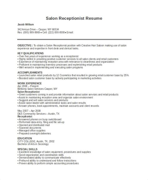 Resume format pick the right resume format for your situation. Receptionist Resume Template - 8+ Free Word, PDF Document ...