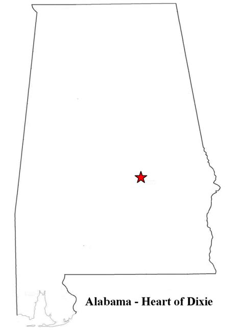 Alabama Outline Maps And Map Links