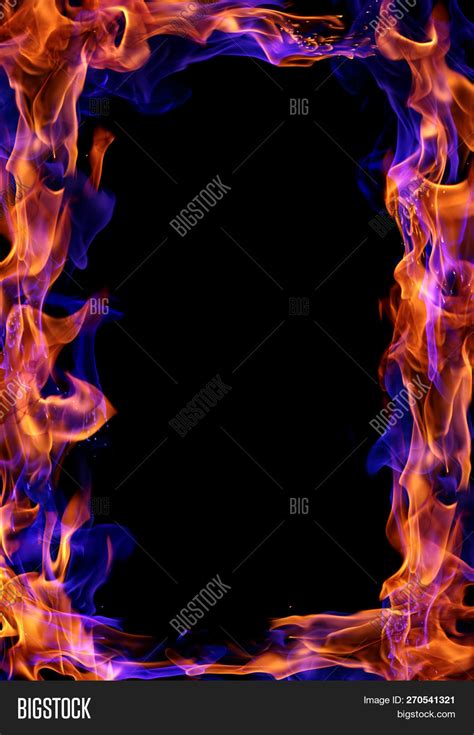 Fire Frame On Black Image And Photo Free Trial Bigstock