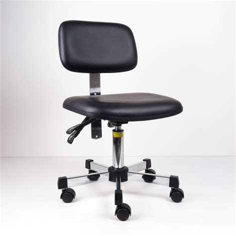 Black Color Ergonomic Lab Chairs Height Adjustable Backrest With Lumbar