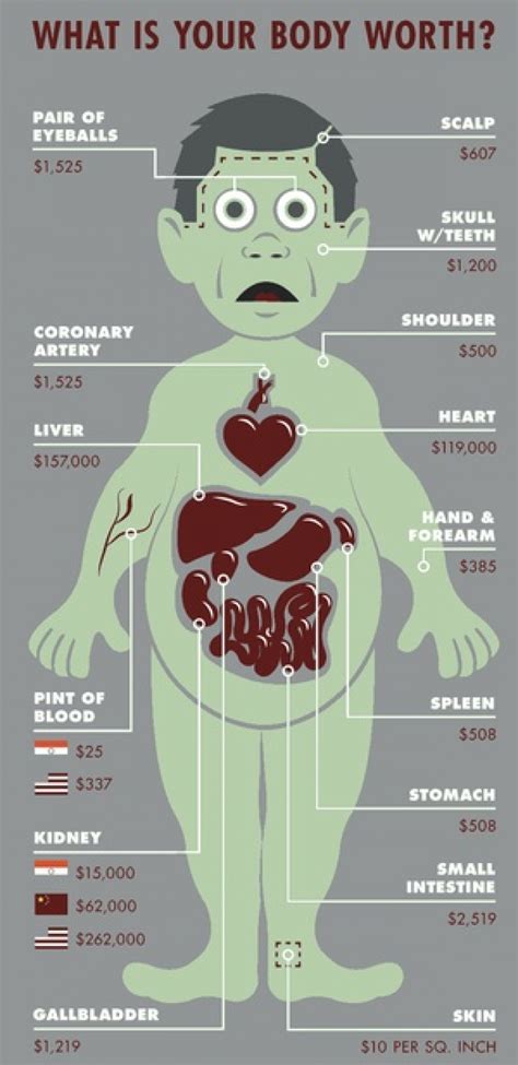 How Much Body Parts Cost On The Black Market