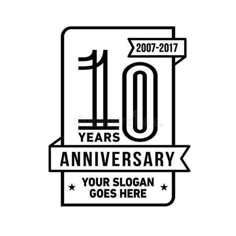 10 Years Celebrating Anniversary Design Template 10th Logo Vector And