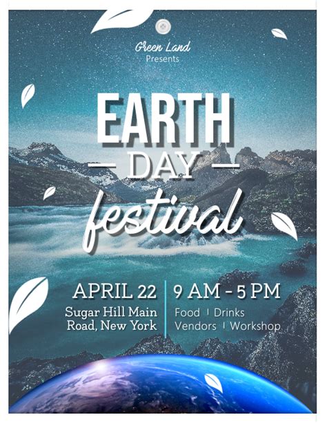 Earth Day Festival Event Flyer Template Postermywall
