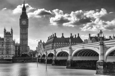 Hd Wallpaper Grayscale Photo Of London City Westminster Bridge