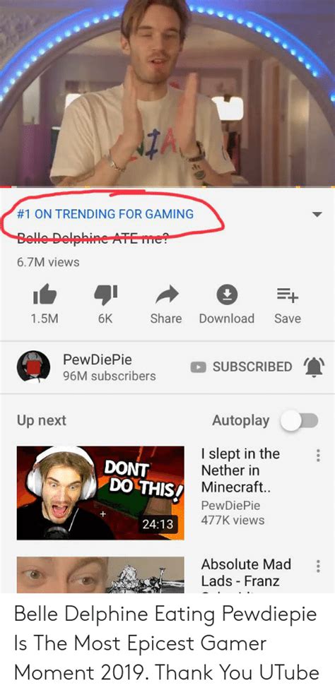 Aza 1 On Trending For Gaming Belle Delphine Ate Me 67m Views Download