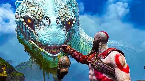 God Of War 4 Kratos Vs The World Serpent Gameplay Trailer 2018