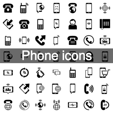 Teléfono Móvil Conjunto De Iconos Vector Gratis