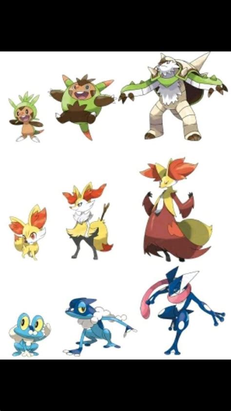 New Pokemon X Starters Evolutions