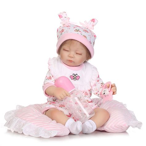 16 Inches Cheap Silicone Babies Cute Reborn Baby Girl Dolls