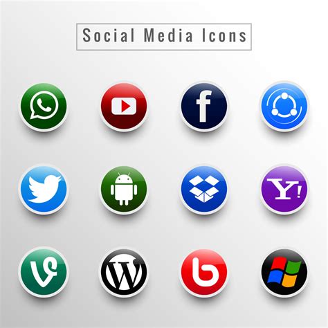 Icons For Social Networking Vector Illustration Design 249765 Vector