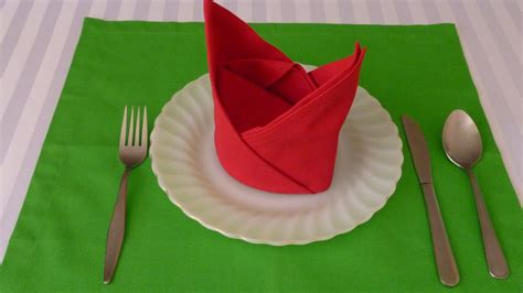 Maybe that stack of folded shirts has just fallen over. Napkin Folding - The Crown - YouTube