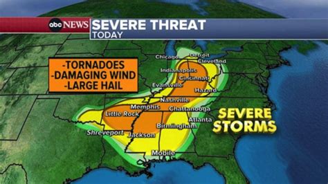 Severe Storms Move Toward East Coast After Spawning Deadly Tornadoes In