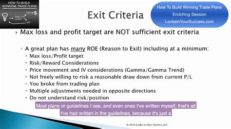 Exit Criteria Considerations Youtube