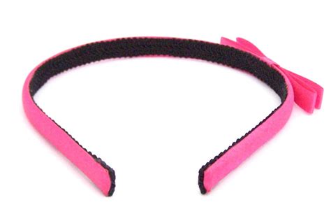 Hot Pink Bow Headband Skinny Headband Solid Hot Pink W Etsy