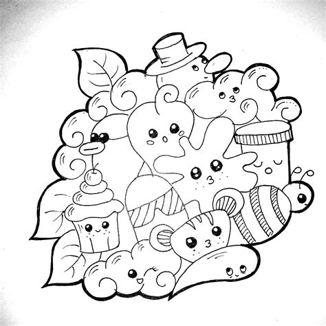 Pin By Christina Sawyer On Doodle Coloring Pages Cute Easy Doodles