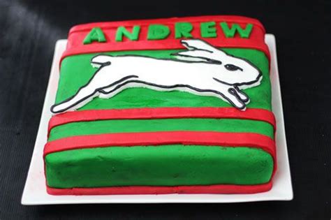 A Simple Birthday Cake For A Mad Rabbitohs Fan Simple Birthday Cake