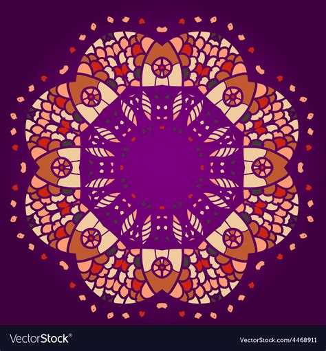 Oriental Mandala Motif Royalty Free Vector Image