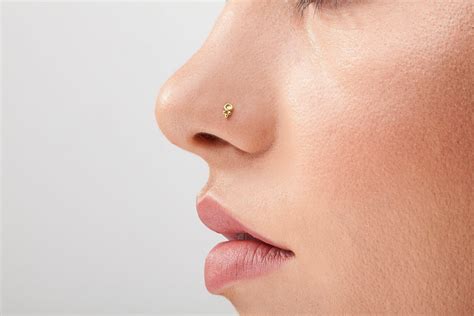 Small Nose Stud Gold Small Gold Nose Stud Dainty Nose Stud Etsy