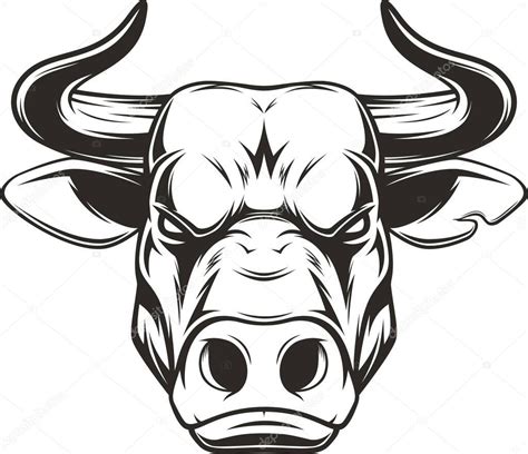 Ferocious Bull Head — Stock Vector © Andreymakurin 146528529