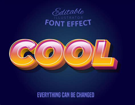 Cool bold 3d text effect 698887 Vector Art at Vecteezy